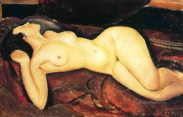 アメデオ・モディリアーニ Painting - 横たわるヌード 1917年 アメデオ・モディリアーニ